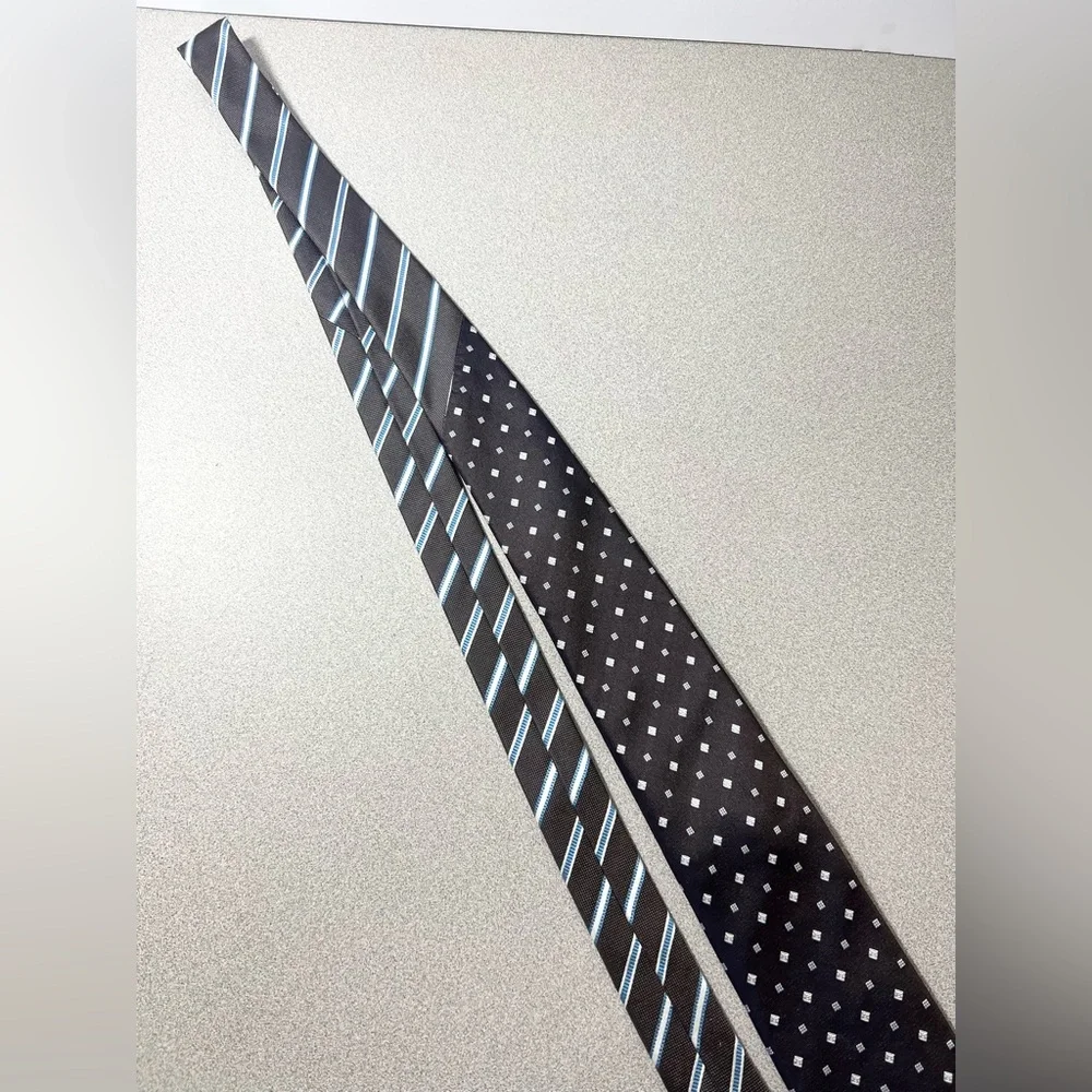 RAVINALE S.R.L. Men's 100% Silk Tie Brown Blue mixed print‎ Handmade in Italy